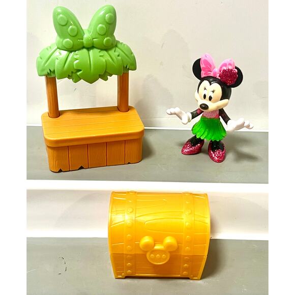 Disney Minnie Mouse Island Adventure tiki shack treasure chest Minnie - Picture 1 of 5
